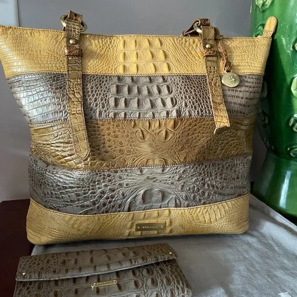 Larger Brahmin Tote with Wallet